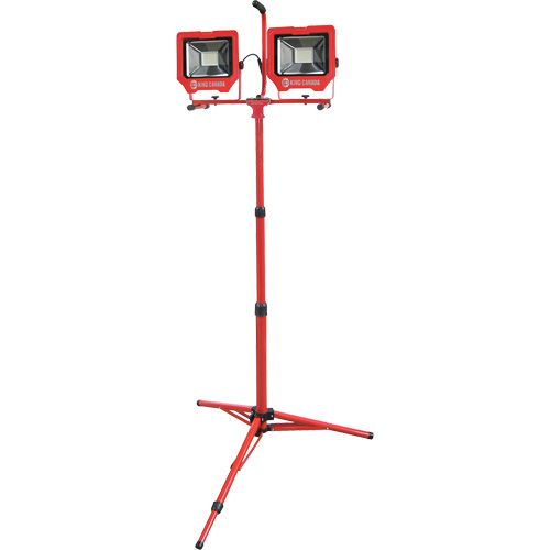 Twin Work Light with Tripod, LED, 72 W, 8000 Lumens, Aluminum Housing NTL Industrial