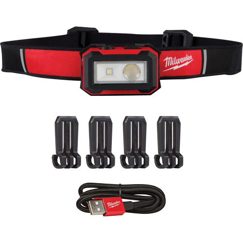 Magnetic Headlamp & Task Light, LED, 450 Lumens, 2.5 Hrs. Run Time, Rechargeable Batteries NTL Industrial