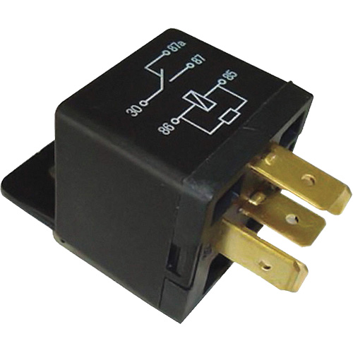 SPDT Mini Relay with Resistor, Plug, 40 Amps, 12 V NTL Industrial