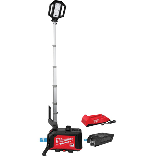 MX FUEL ROCKET Dual Power Compact Tower Light, LED, 15000 Lumens NTL Industrial