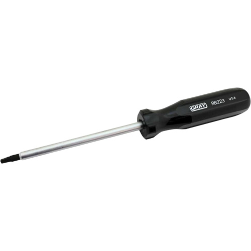 Extra-Long Square Recess Screwdriver, #3 Tip, Round, 10-1/4" L, Cushion Grip Handle NTL Industrial