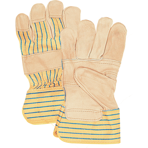 Gants d'ajusteur &agrave; paume renforc&eacute;e, Grand, Paume en Cuir fleur de vache, Doublure en Coton NTL Industrial