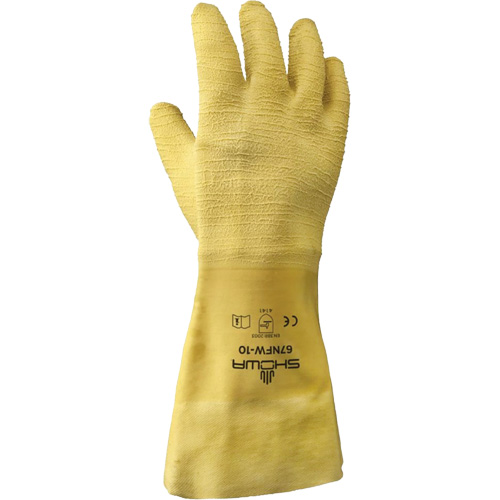67NFW General Purpose Gloves, 10/Large, Rubber Latex Coating, Cotton Shell NTL Industrial