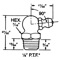 Fitting, 1/8" Thread NTL Industrial