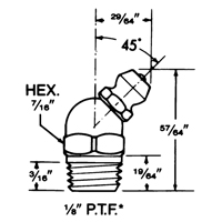 Fitting, 1/8" Thread NTL Industrial