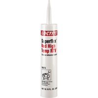 Superflex High Temp RTV Silicone Adhesive Sealant, Cartridge, Red NTL Industrial