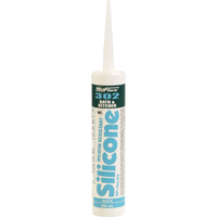 NuFlex&reg; 302 Bath And Kitchen Silicone Sealant, 300 ml, Cartridge, Clear NTL Industrial