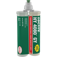 Adh&eacute;sif hybride pour r&eacute;parations structurales HY 4080 GY, Deux composants, Cartouche double, 400 g, Gris NTL Industrial