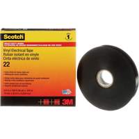 Scotch&reg; Vinyl Electrical Tape, 19 mm (3/4") x 33 m (108'), Black, 10 mils NTL Industrial