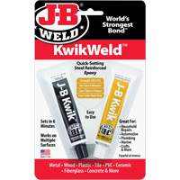 KwikWeld Epoxy, Two-Part, Tube, 2 oz., Grey AG577 | NTL Industrial