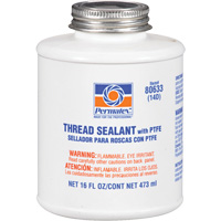 Thread Sealant with PTFE, Brush-Top Can, 473 ml, -54° C - 149° C/-65° F - 300° F AH125 | NTL Industrial