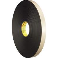 Double-Coated Foam Tape, 66 m (216') L x 12.7 mm (1/2") W, 31 mils, Polyethylene NTL Industrial