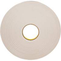 Double-Coated Foam Tape, 66 m (216') L x 12.7 mm (1/2") W, 31 mils, Polyethylene NTL Industrial