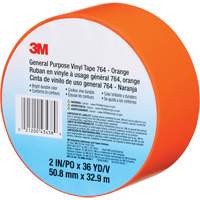 Ruban en vinyle pour travaux g&eacute;n&eacute;raux 764, 50,8 mm (2") la x 32,9 m (108') lo, 5 mils, Orange NTL Industrial