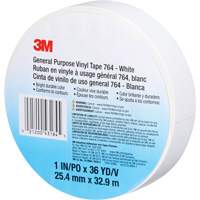 Ruban en vinyle pour travaux g&eacute;n&eacute;raux 764, 25,4 mm (1") la x 32,9 m (108') lo, 5 mils, Blanc NTL Industrial