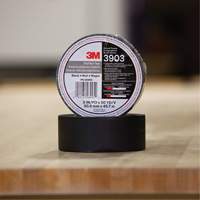 Rubans adh&eacute;sifs en vinyle 3903, 48 mm (2") la x 45 m (148') lo, 6,5 mils, Noir NTL Industrial