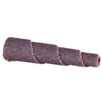 Cartouche de bande abrasive conique ALO, 100 Grain, 5/8" dia., Oxyde d'aluminium, 1-1/2" lo, 1/8" Dimension de l'arbre NTL Industrial