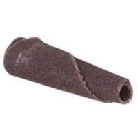 Cartouche de bande abrasive conique ALO, 120 Grain, 3/16" dia., Oxyde d'aluminium, 1" lo, 1/8" Dimension de l'arbre NTL Industrial