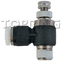 Air Speed Controller with Flow Control Valve, 1/4" NPT, 150 PSI Max. PSI, In Line NTL Industrial