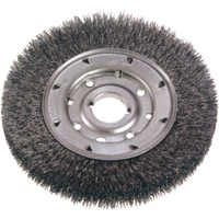 Brosses rotatives &agrave; fils cr&ecirc;p&eacute;s - Face &eacute;troite, 6" dia., Fils 0,014", Arbre 1-1/4" NTL Industrial