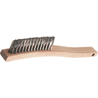 V-Groove Long Handle Scratch Brushes, Steel, 3 x 14 Wire Rows, 13-3/4" Long NTL Industrial