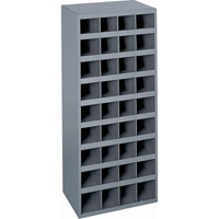 Steel Storage Bin Cabinet, 17-7/8" W x 12" D x 42" H, Grey NTL Industrial