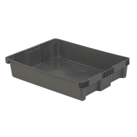 Contenants Stack-N-Nest Polylewton, 6,1" x 29,6" x 22,4", Gris NTL Industrial