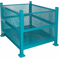 Open Mesh Containers, 2 Drop Gates, 3000 lbs. Capacity, 34.5" W x 40.5" D x 32.25" H NTL Industrial