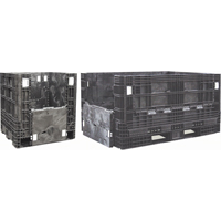 Collapsible Structural Polyethylene Containers, 30" L x 32" W x 25" H, Black CF443 | NTL Industrial
