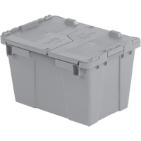 Contenants de distribution Flipak en plastique poly&eacute;thyl&egrave;ne (PE), 15,2" x 10,9" x 9,7", Gris NTL Industrial