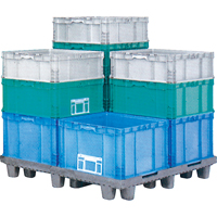StakPak Plus 4845 System Containers, 15" W x 24" D x 14.5" H, Royal Blue NTL Industrial