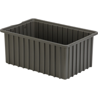 Contenants Divider Box, Poly&eacute;thyl&egrave;ne, 16,5" la x 10,9" p x 7" h, Gris NTL Industrial