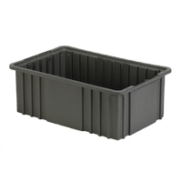 Contenant Divider Box, Poly&eacute;thyl&egrave;ne, 15,5" la x 9,9" p x 6" h, Gris NTL Industrial
