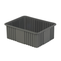 Contenant Divider Box, Poly&eacute;thyl&egrave;ne, 20,9" la x 15,9" p x 8" h, Gris NTL Industrial