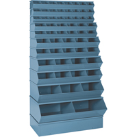 Sectional Bin Units, 100 lbs. Cap., 37" W x 8" D x 4-1/2" H, Blue CA786 | NTL Industrial