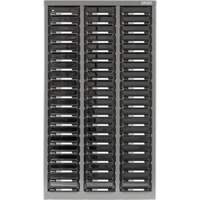 Casiers pour pi&egrave;ces KPC-300, Acier galvanis&eacute;, 60 tiroirs, 21-3/10" x 10-2/5" x 36-9/10", Gris NTL Industrial