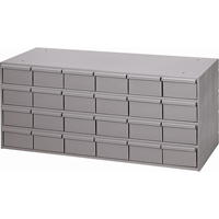 Industrial Drawer Cabinets, 24 Drawers, 33-3/4" W x 11-5/8" D x 14-3/8" H, Grey NTL Industrial