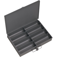 Compartment Scoop Boxes, Steel, 8 Slots, 13-3/8" W x 9-1/4" D x 2" H, Grey NTL Industrial