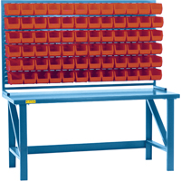 Louvered Rack with Bins, 36 Bins, 72" W x 15" D x 40" H CB185 | NTL Industrial
