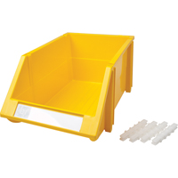 Stack & Hang Bin, 8-3/16" W x 6-3/16" H x 14" D, Yellow NTL Industrial