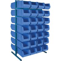 Support stationnaire deux c&ocirc;t&eacute;s pour bacs, 36" la x 24" p x 61" h, 56 bacs NTL Industrial