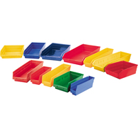 Shelf Bins, 11-1/8" W x 4" H x 11-5/8" D, Yellow, 30 lbs. Capacity NTL Industrial
