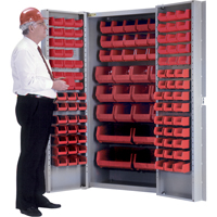 Deep-Door Combination Cabinet, 38" W x 24" D x 72" H, 36 Shelves CB444 | NTL Industrial