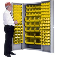 Deep-Door Combination Cabinet, 38" W x 24" D x 72" H, 36 Shelves CB445 | NTL Industrial