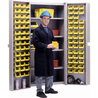 Deep-Door Combination Cabinet, 38" W x 24" D x 72" H, 4 Shelves CB448 | NTL Industrial