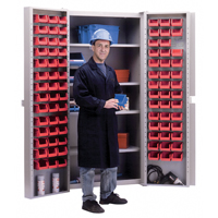 Deep-Door Combination Cabinet, 38" W x 24" D x 72" H, 4 Shelves CB477 | NTL Industrial