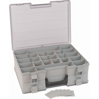 Boîte &agrave; compartiments, Plastique, 48 compartiments, 15-1/2" la x 11-3/4" p, 5" h, Gris NTL Industrial