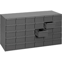 Industrial Drawer Cabinets, 30 Drawers, 33-3/4" W x 11-5/8" D x 17-3/4" H, Grey NTL Industrial