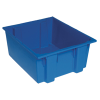 Stack & Nest Totes, 10" x 23.5" x 19.5", Blue NTL Industrial