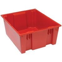 Stack & Nest Totes, 10" x 23.5" x 19.5", Red NTL Industrial